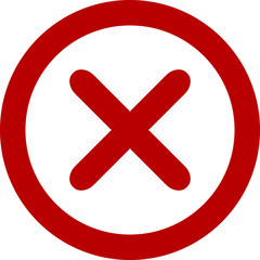 Obraz premium Flat wrong icon is isolated on a white background