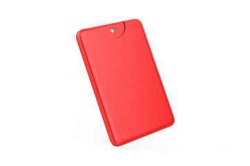 Blank Small Pocket Perfume Plastic Container For Branding, 3d render illustration.