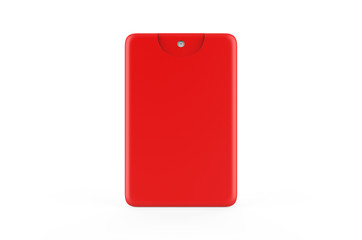 Blank Small Pocket Perfume Plastic Container For Branding, 3d render illustration.