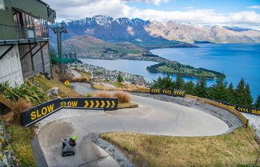The skyline Queenstown Luge is one of the most famous activity on Queenstown skyline, New Zealand....