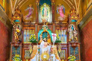 Scenic Guanajuato churches in historic city center