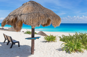 Playa Delfines (Dolphin Beach) nicknamed El Mirador (The Lookout) – one of the most scenic public beaches in Riviera Maya