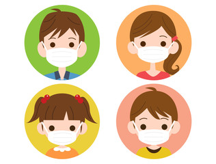 家族　人　マスク