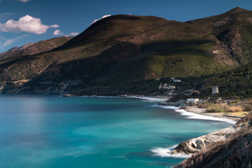 Fototapeta na wymiar Coastal scenery from Cap Corse