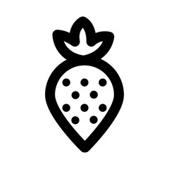 Obraz premium fresh strawberry fruit line style icon