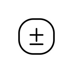 plus, minus, finance and mathematics icon. Perfect for application, web, logo, game and presentation template. icon design line style