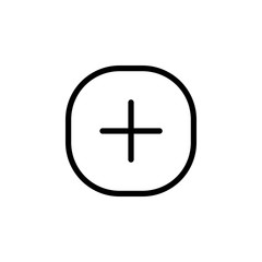 Fototapeta premium add, create, plus and mathematics icon. Perfect for application, web, logo, game and presentation template. icon design line style