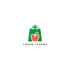 Organic shop icon symbol design vector illustration, organic food and drink
