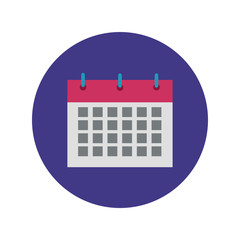 calendar reminder date block and flat style