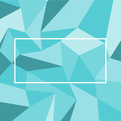 abstract blue shade polygon background with white frame