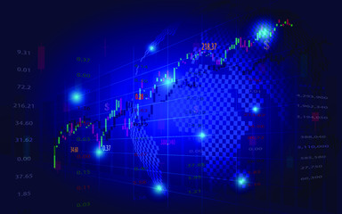 Obraz premium Giełda lub wykres handlu forex w koncepcji graficznej