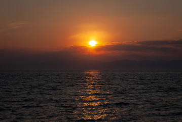 sunset over the sea