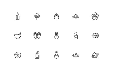 bundle of spa line style icons