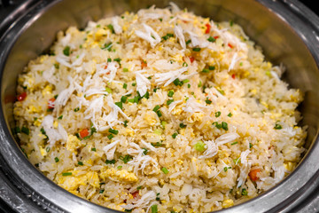 fried rice with crab