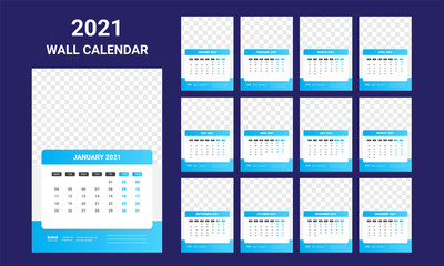 Wall Calendar 2021 Template