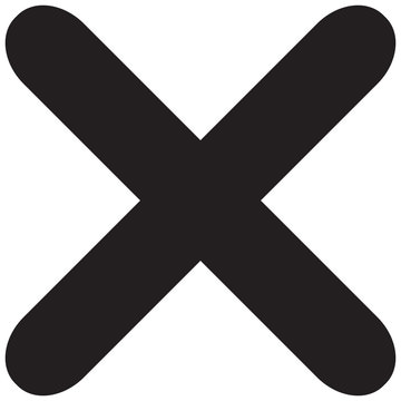 wrong icon black symbol set