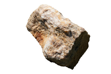 Obraz premium Object textured on white background of Scree Stone : The rocks from the mountains that have been submerged in water are then precipitated. For garden decoration design.