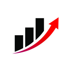 business graph with arrow