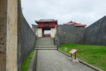 Roukokumon Gate of Shuri Castle in Naha, Okinawa, Japan