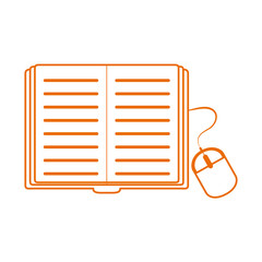 ebook mouse digital home education line color style icon