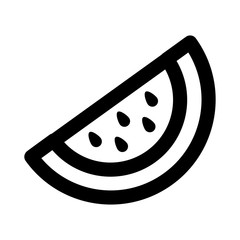 watermelon half fruit line style icon