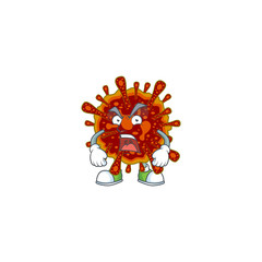 Deadly coronvirus mascot design concept showing angry face