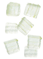 Aloe vera Cube jelly isolated on white background