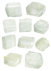 Aloe vera Cube jelly isolated on white background