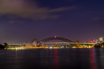 sydney harbour night scene