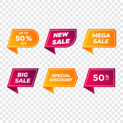 Banner Sale Collection Set , Promotion sale tag banner limited time and special offer , advertising element art. Sale discount icons. Special offer stamp price signs