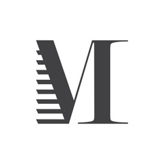 customize abstract creative Letter M initial logo design vector template