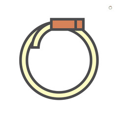 Air duct pipe vector icon design, 64x64 pixel perfect and editable stroke.