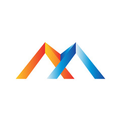 customize abstract creative Letter M initial logo design vector template