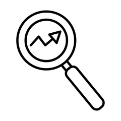 arrow statistics with magnifying glass line style