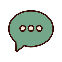 speech bubble line and fill icon