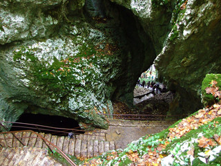 Supljara cave in Plitvice Lakes National Park or spilja Supljara (Šupljara) u nacionalnom parku...