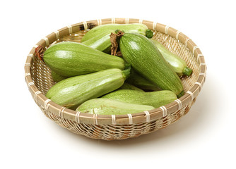 zucchini courgette isolated on white background 