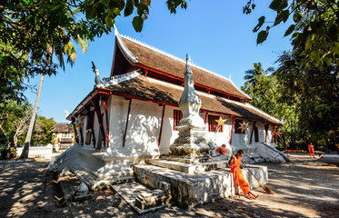 Obraz premium Temples in the capital, Luang Prabang, Laos