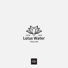 Lotus water logo concept - vector