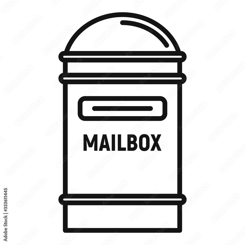 Poster envelope mailbox icon. outline envelope mailbox vector icon for web design isolated on white backgro