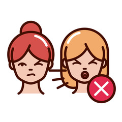 not coughing people without protection prevent spread of covid19 line and file icon