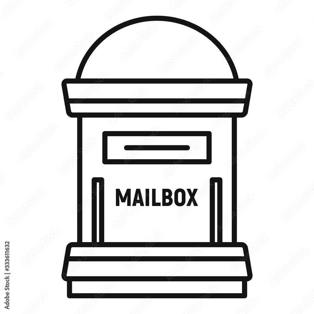 Aufkleber office mailbox icon. outline office mailbox vector icon for web design isolated on white background