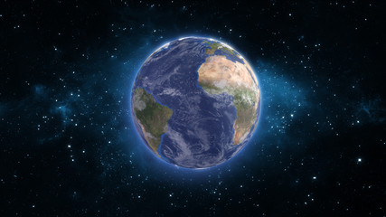 High Resolution Planet Earth view.  Global World Photo realistic 3D rendering.