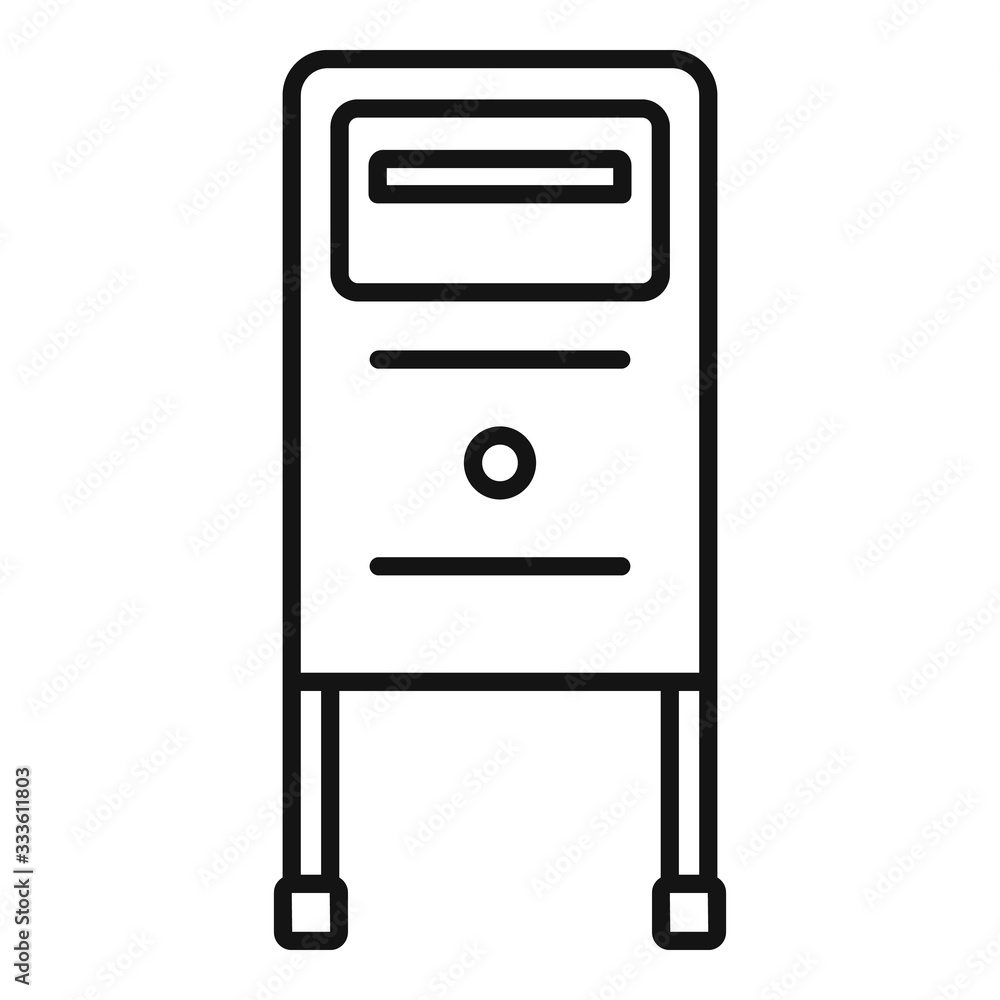 Poster postbox icon. outline postbox vector icon for web design isolated on white background