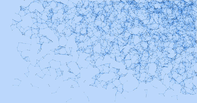 Network Mesh Procedural Art background illustration