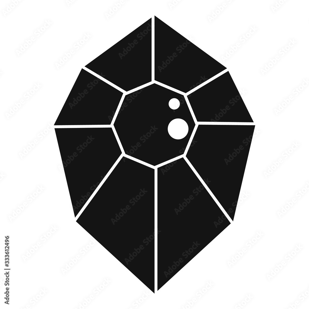 Poster crystal icon. simple illustration of crystal vector icon for web design isolated on white background