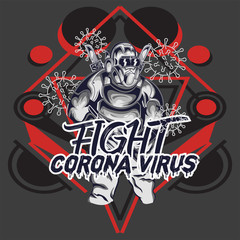 illustration of Corona virus. you can use for printed products