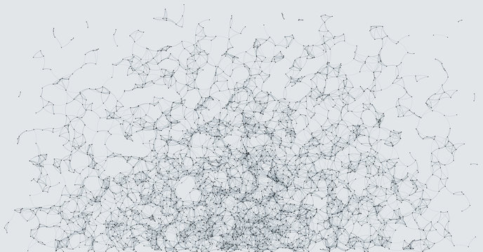 Network Mesh Procedural Art background illustration