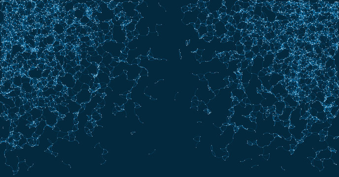 Network Mesh Procedural Art background illustration