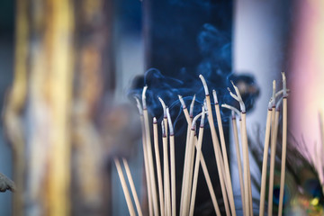 Chinese incense sticks in China town